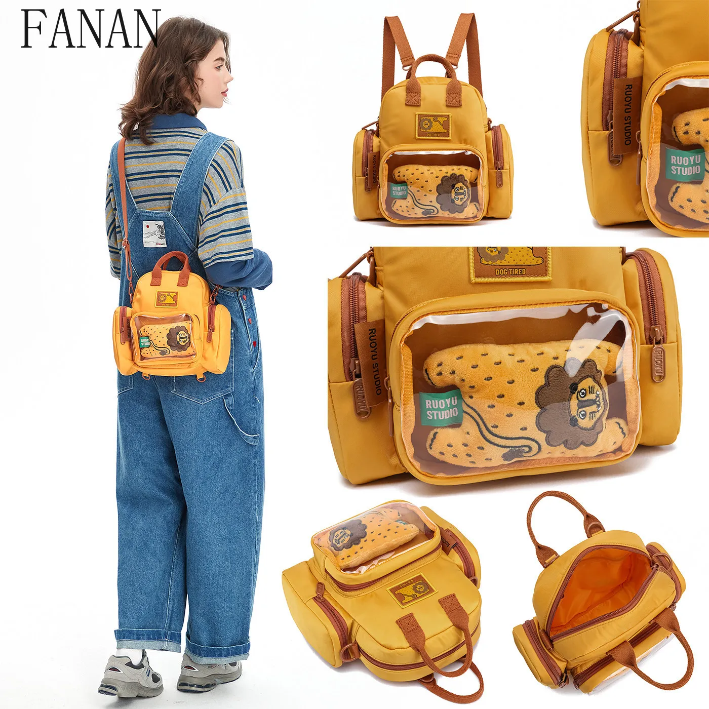 Fashion Backpacks Unisex Cute Animal Commuting Casual Travel Backpack Sweet and Cute Girls Bags Autumn Winter