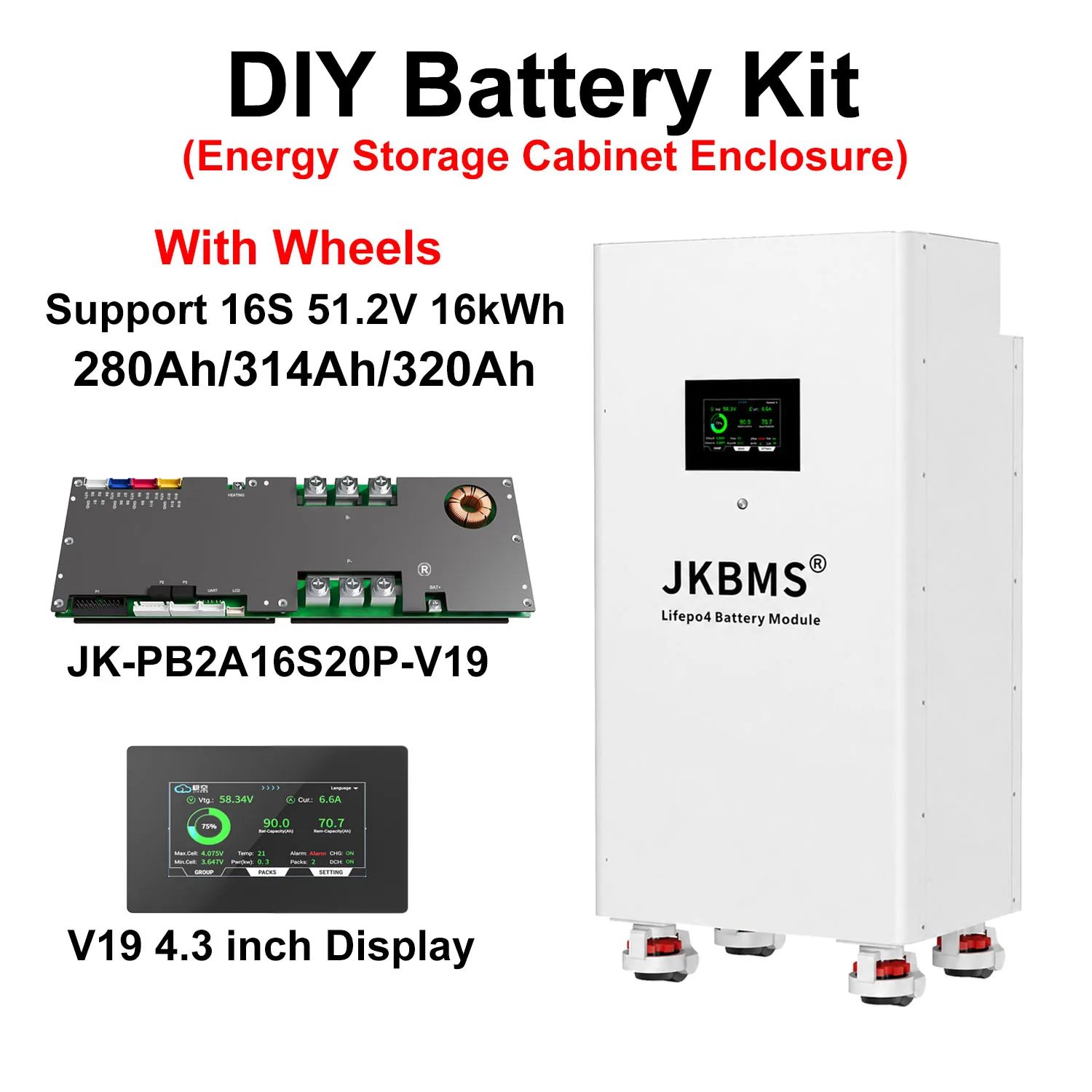 JIKONG V19 Smart Inverter BMS 8S~16S 24V 48V 200A Strom 1A 2A Aktiver Balancer für LiFePO4 Li-Ion LTO Batterie Haushaltsenergiespeicher BMS JK-PB2A16S20P – Detail 19