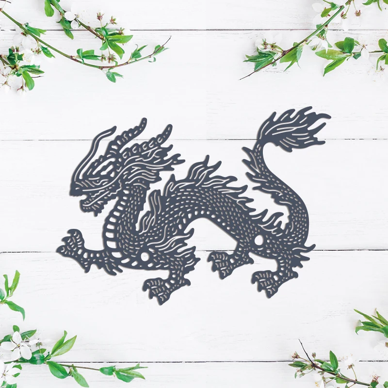 Chinesische drachen metall schneiden stirbt tier cut sterben form für diy scrapbooking papier karten, der handwerk 2022 stanzlinge