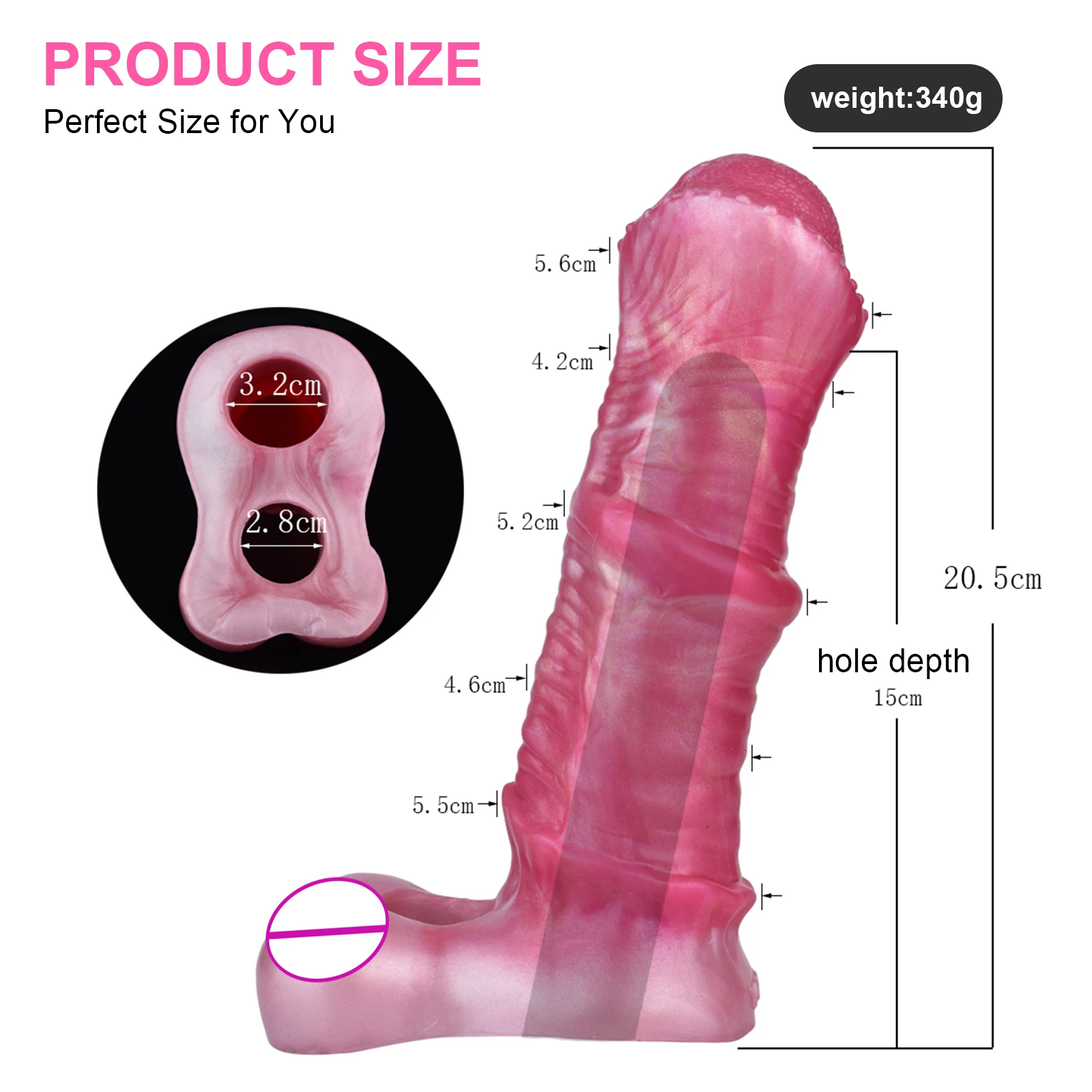 Penis Sleeve Cock Sleeve Penis Extender Realistic Cock Sleeve Extender for Sex Enlargement Silicone Monster collection