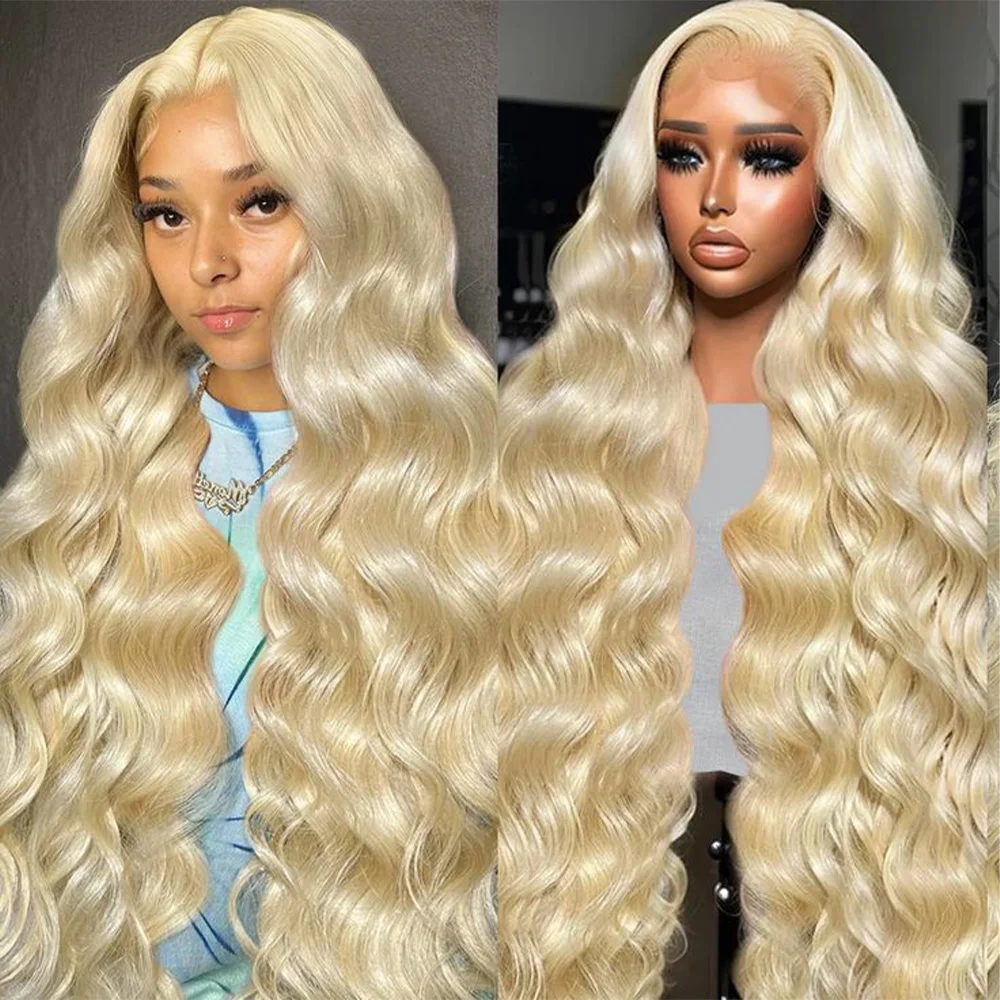 613 Blonde Body Wave Wig 100% Human Hair 13x6 36 Inch HD Transparent Lace Front Wig Human Brazilian Hair Wigs