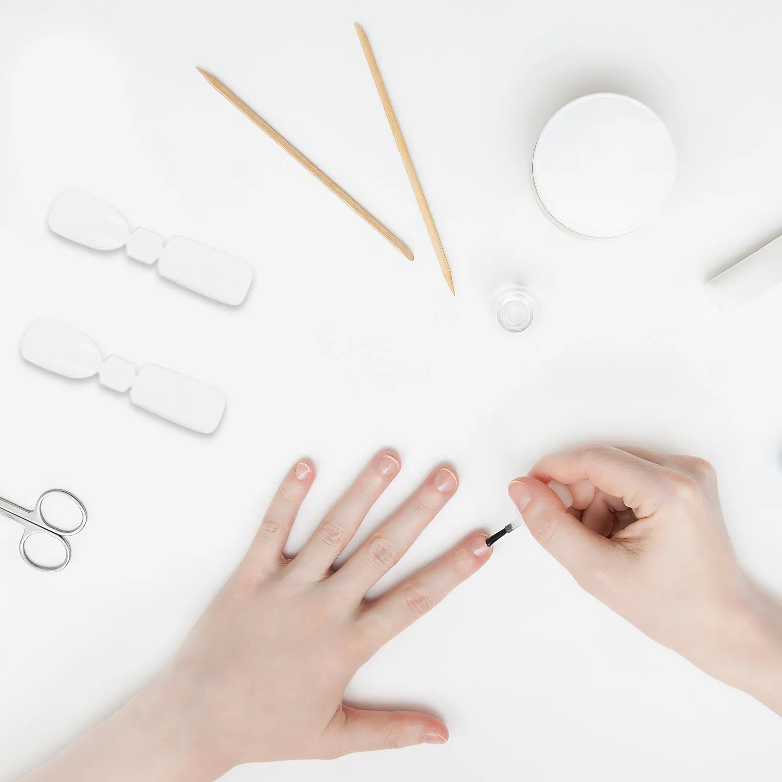120Pcs Clear Fake Nail Tips Dual Nail Forms Scale Lines Full Coverage Manicure Extension Molds Salon Beginners Professional