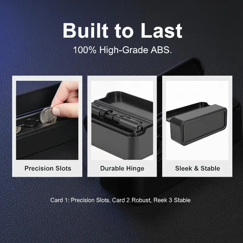 Portable Car Coin Storage Box for Easy Access to Change on the Go