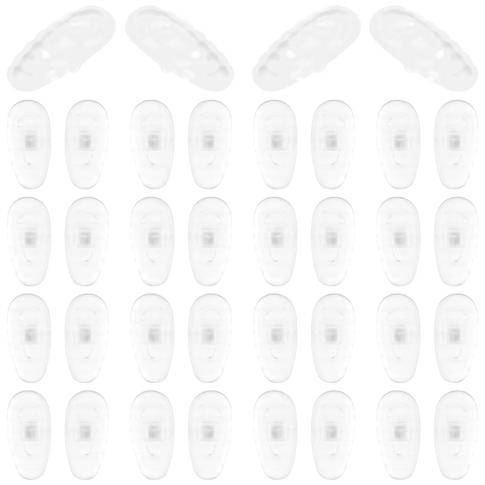 

20Pairs Silicone Eyeglasses Nose Pads Anti Slip Comfortable Nose Bridge Cushions for Myopia Glasses Replacement Parts