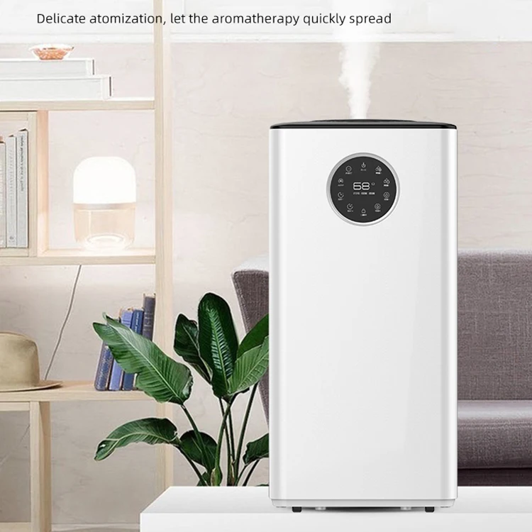 Humidificateur d'air intelligent avec écran tactile, protection de l'alimentation, chambre à coucher, maison, intérieur, application, contrôle WiFi, 28W, 6L