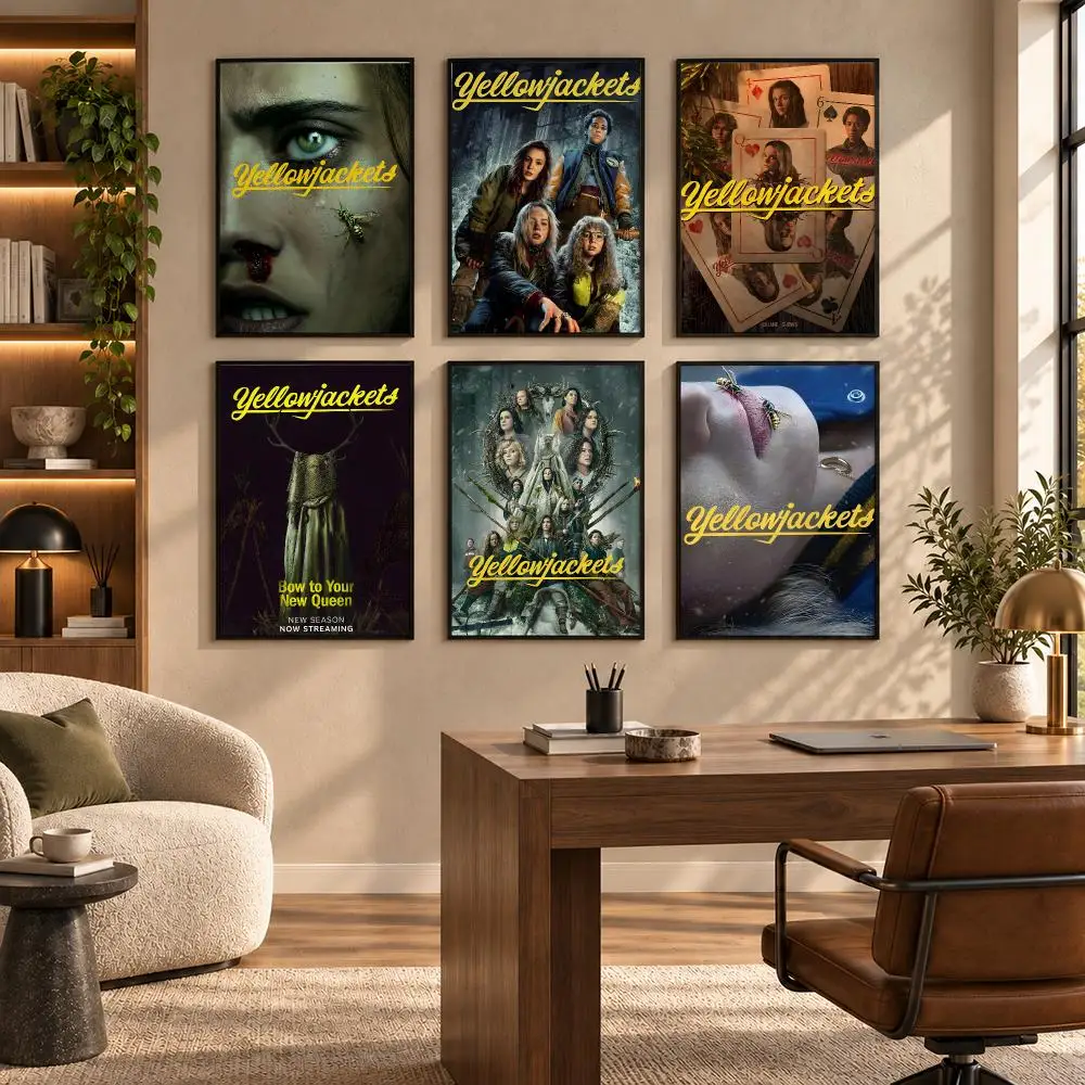 Yellowjackets TV Poster Self-adhesive Art Waterproof Paper Sticker Coffee House Bar Room Wall Decor