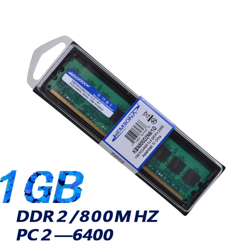 KEMBONA nuevo 1GB pc2 6400 ddr2 800MHz 240pin lodimm memoria de escritorio RAM ddr2 módulo de memoria