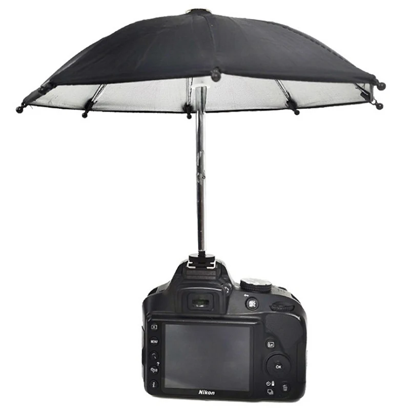 Black Dslr Camera Umbrella Sunshade Rainy Holder For General Camera Photographic