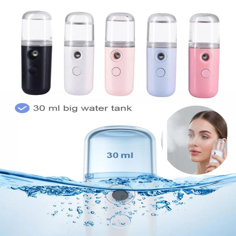 Nano Facial Mister Provides Instant USB Mist Facial Sprayer Humidifier Rechargeable Nebulizer Face Steamer Moisturizing SkinCare