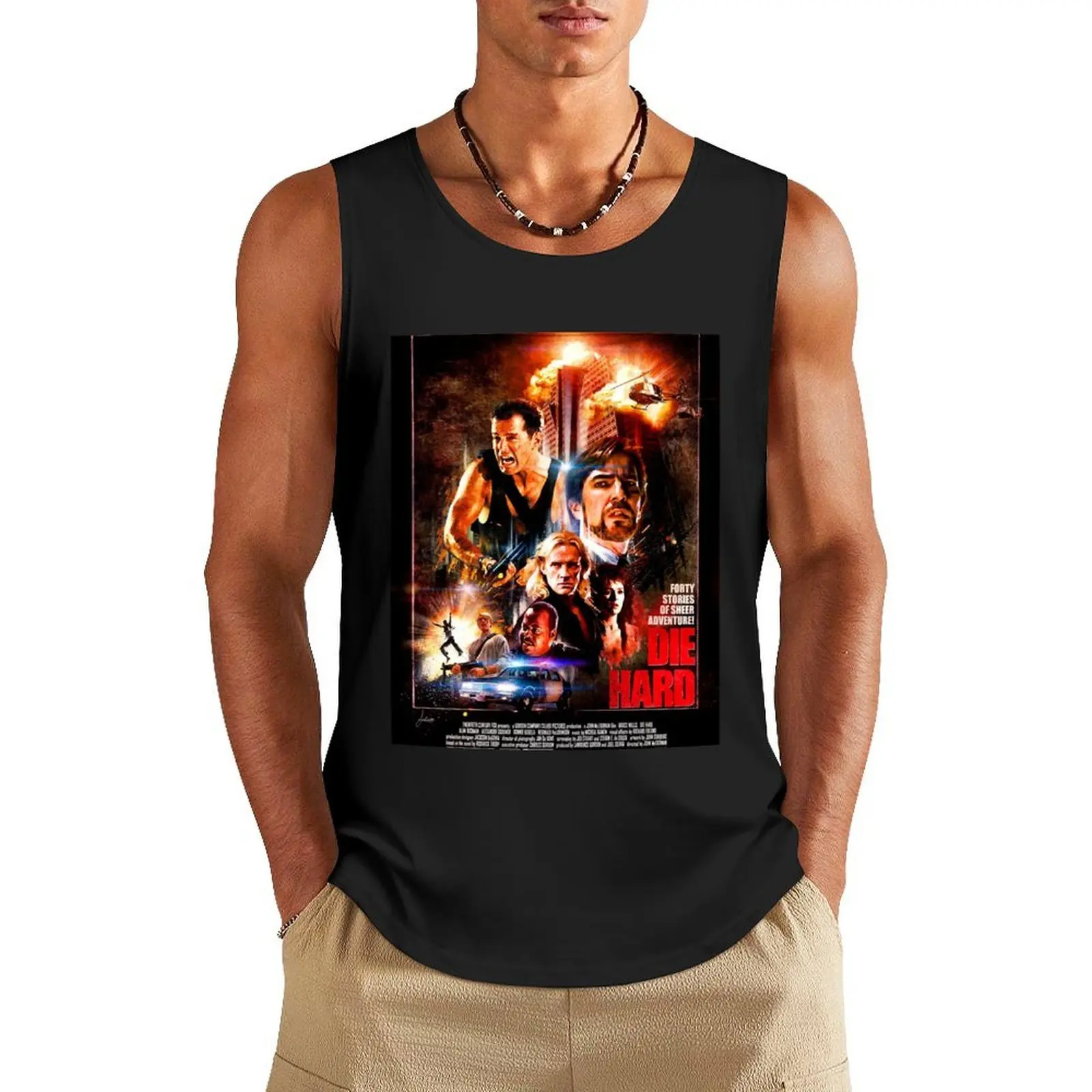

Die Hard Tank Top Men's cotton t-shirt fitness Gym t-shirt man Muscle fit