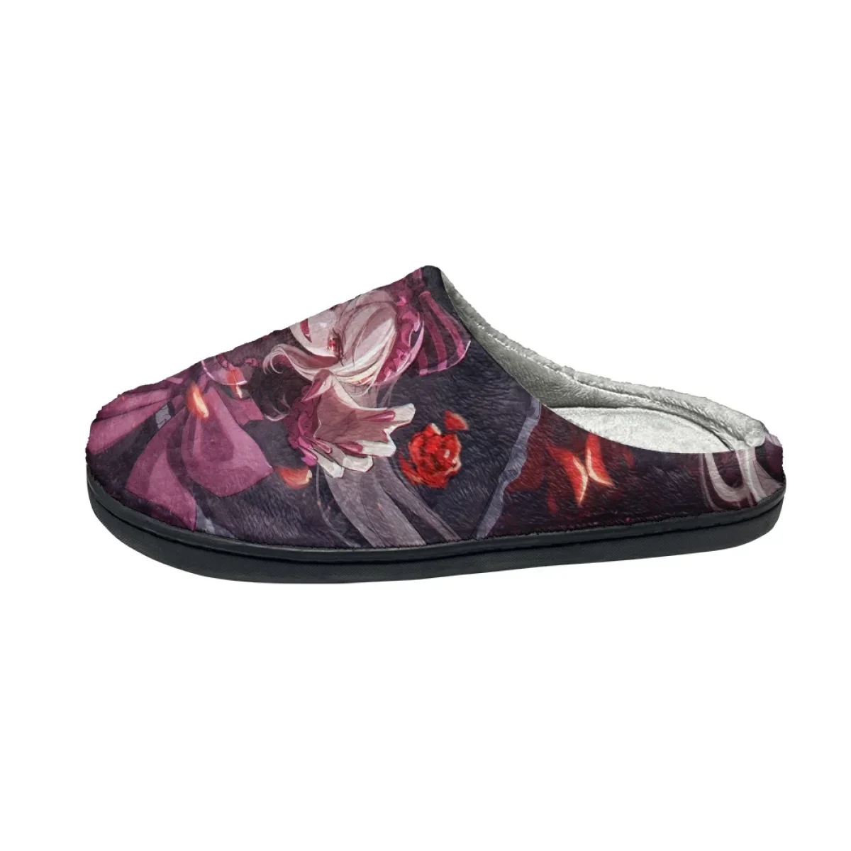 Anime Overlord Printed Women's Cotton Slippers Cartoon Non-slip Ladies Home Shoes Dropshipping Cozy Casual Female Flats Footwear