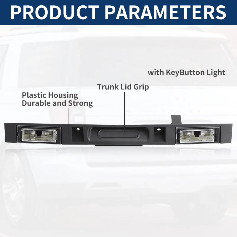 51133403611 Trunk Lid Rear Handle for BMW E83 X3 2004-2010 Touring Boot Car Tailgate Switch w/ Key Button & License Plate Light view 4