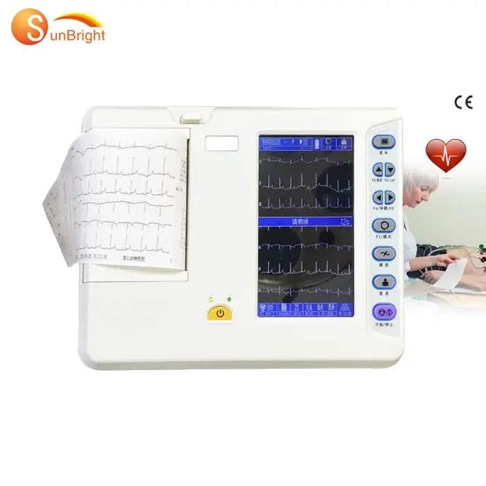 SUN-8062 ECG EKG electrocardiograph 6 channel 12 lead hospital ecg machine