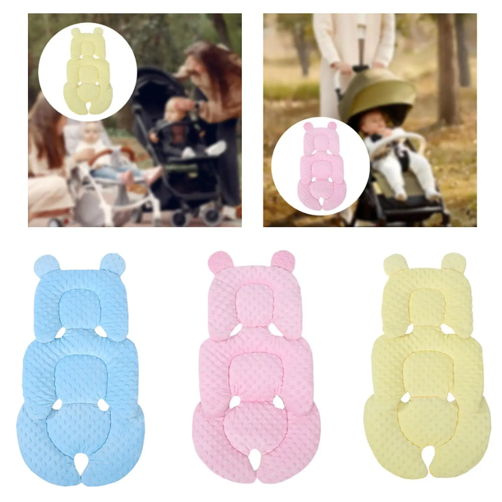 Cuscino per seggiolino auto Imbottitura morbida Comfort Tappetino per passeggino neonato Cuscino per poggiatesta per neonato Cuscino per passeggino per carrozzina per auto