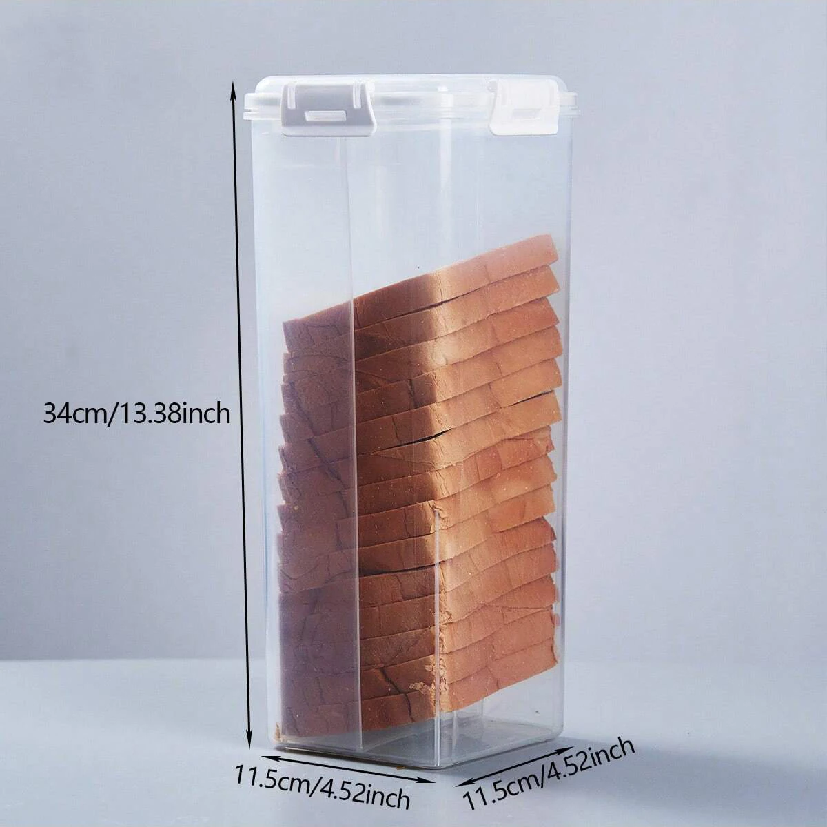 حاوية رغيف الخبز صندوق خبز شفاف محكم مع غطاء حامل خبز ساندويتش للخبز المحلي طويل القامة لحفظ الخبز للمطبخ