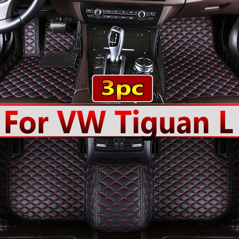 

Автомобильные коврики для Volkswagen VW Tiguan L 2017-2022 20018 2019 2020 2021, пользовательские автомобильные подушечки для ног, автомобильный ковер, чехол для интерьера