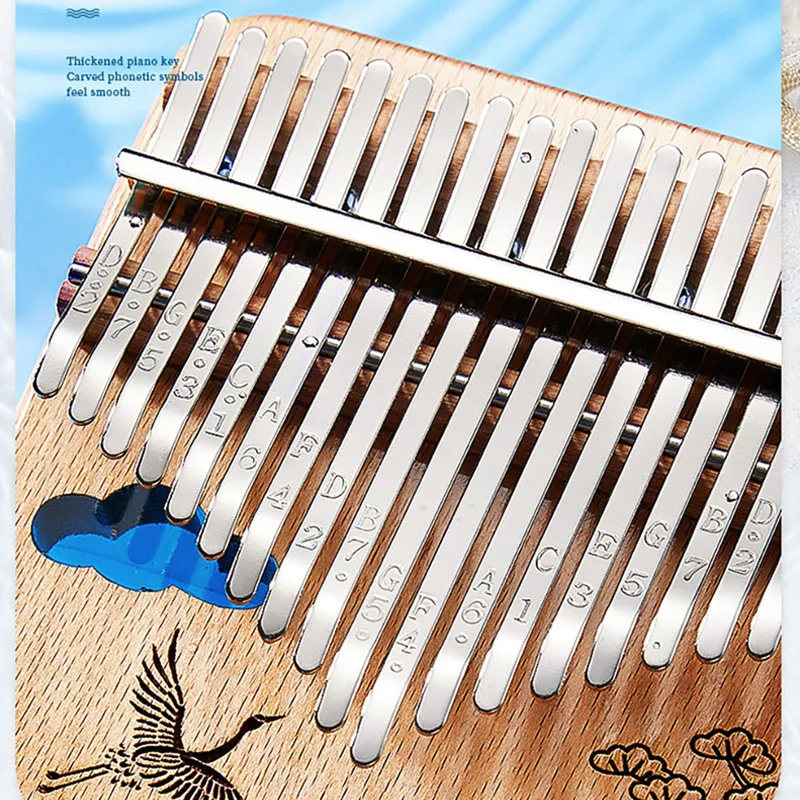 Kalimba 17 21 Tones Thumb Finger Piano Calimba All Solid Wood Ocean Whale Musical Instrument With Accessories Gifts For Beginner