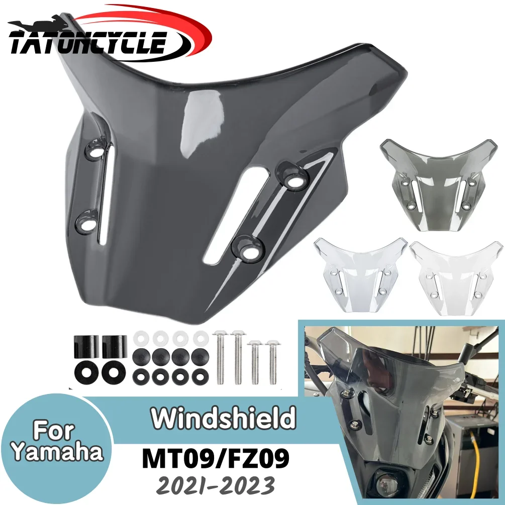 

for MT FZ 09 MT09 Windscreen Windshield for Yamaha MT-09 FZ-09 2021-2023 FZ09 Motorcycle Front Flyscreen Wind Deflector Screen