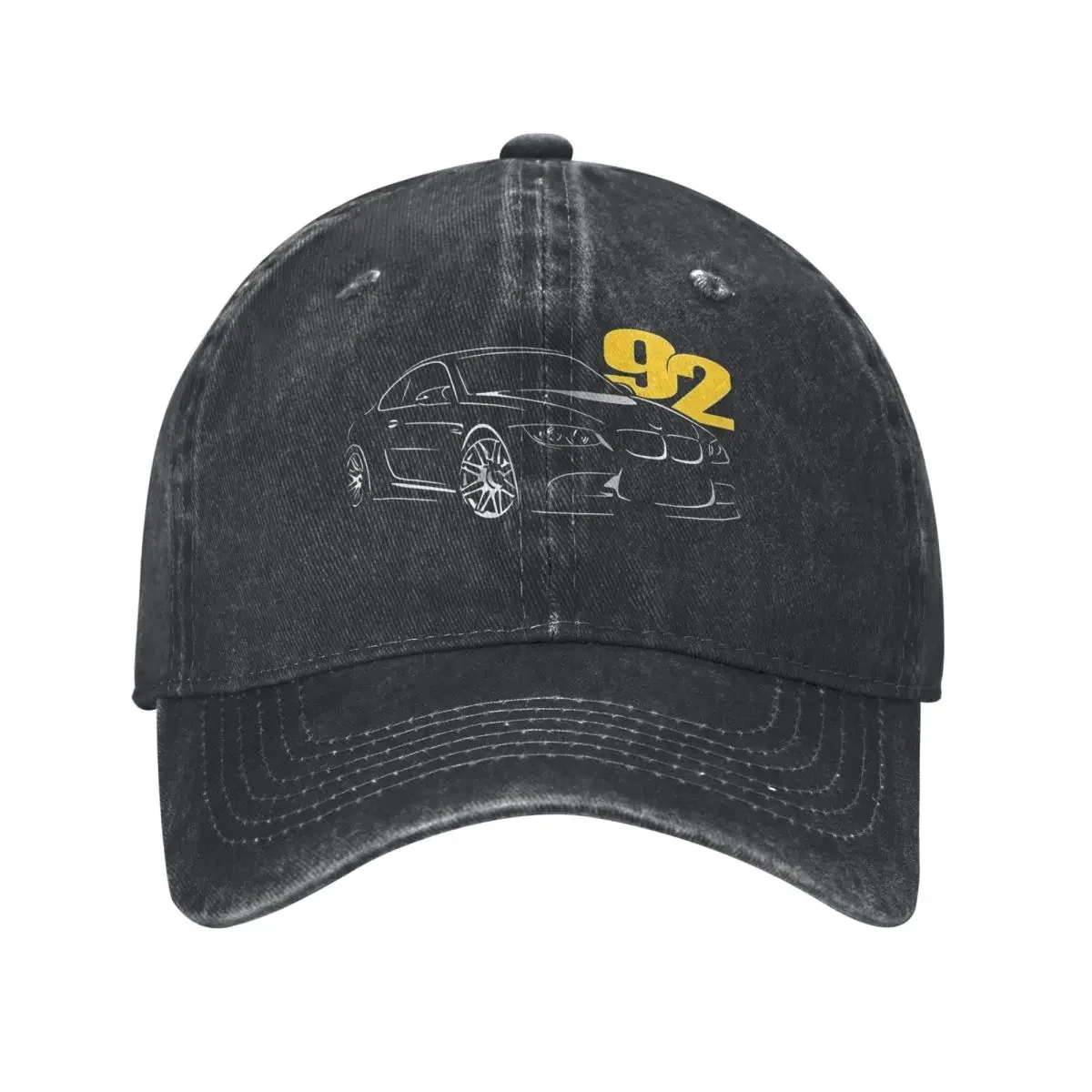 E92 M3、車用Tシャツ、グラフィックプリント、スポーツデニムハット、オールシーズン対応の耐久性のある女性用帽子、女性用野球帽