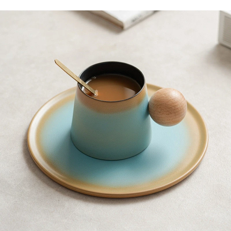 

Современная простая бытовая кружка, набор чашек для воды, керамический набор для любителей кофе, послеобеденный чай, молоко, офисное питьевое письмо