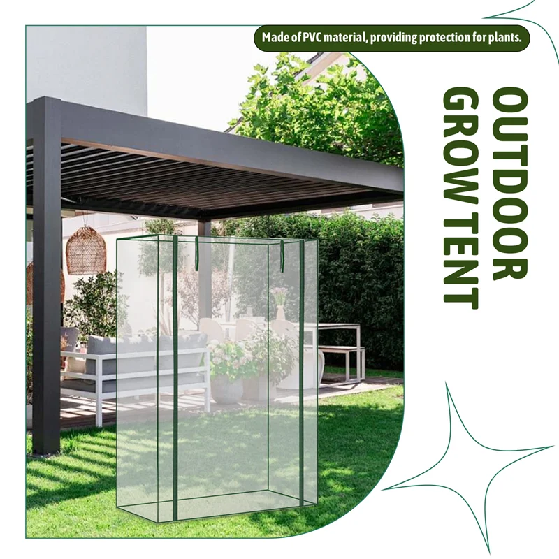 

A31Z-Greenhouse Replacement Cover Outdoor Grow Tent Waterproof Anti-UV Greenhouse Cover Portable Mini Garden Greenhouse
