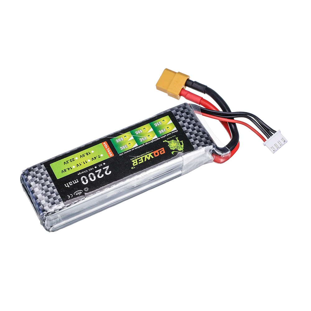 3S 11.1v 2200mAh 40C LiPo Battery for RC Helicopter RC Car Boat Quadcopter Remote Control Toys Accessories Rechargeable Battery