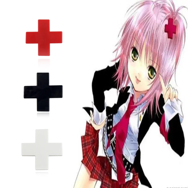 Anime Shugo Chara Red Cross Hair Clips Hinamori Amu Hair Clip Cosplay Headwear Hairpin My Guardian Characters Accessory