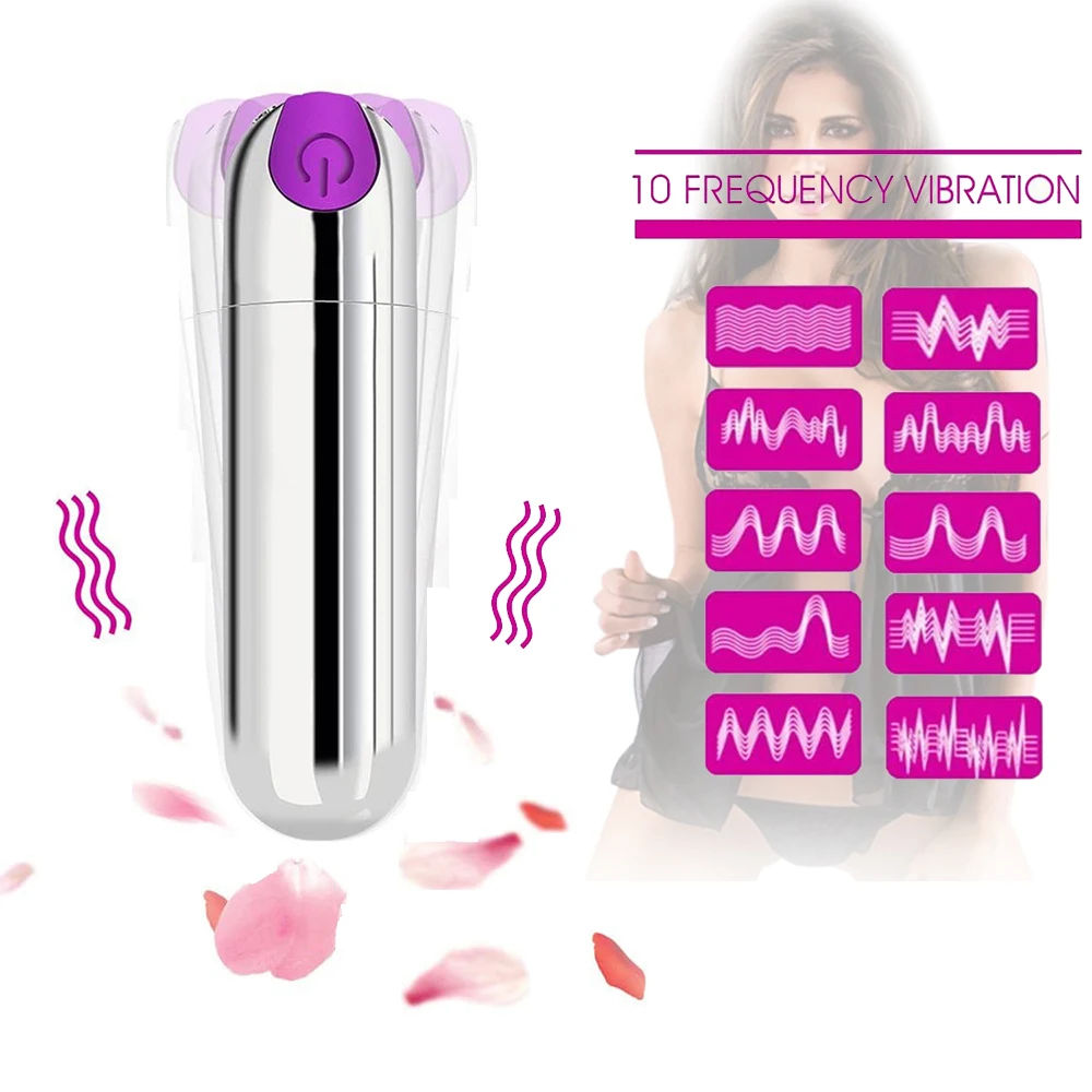 10 Speed Powerful Bullet Vibrators Female Clit Stimulator Vibrating Vagina Orgasm Massager Sex Toy For Women Lesbian Masturbator