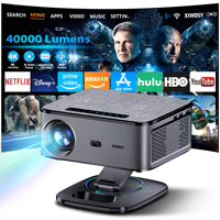XIWBSY 40000Lumens Android 12.0 Daylight Projector 4K Video Projector Auto Focus 4K UHD Projector Home Theater Projector