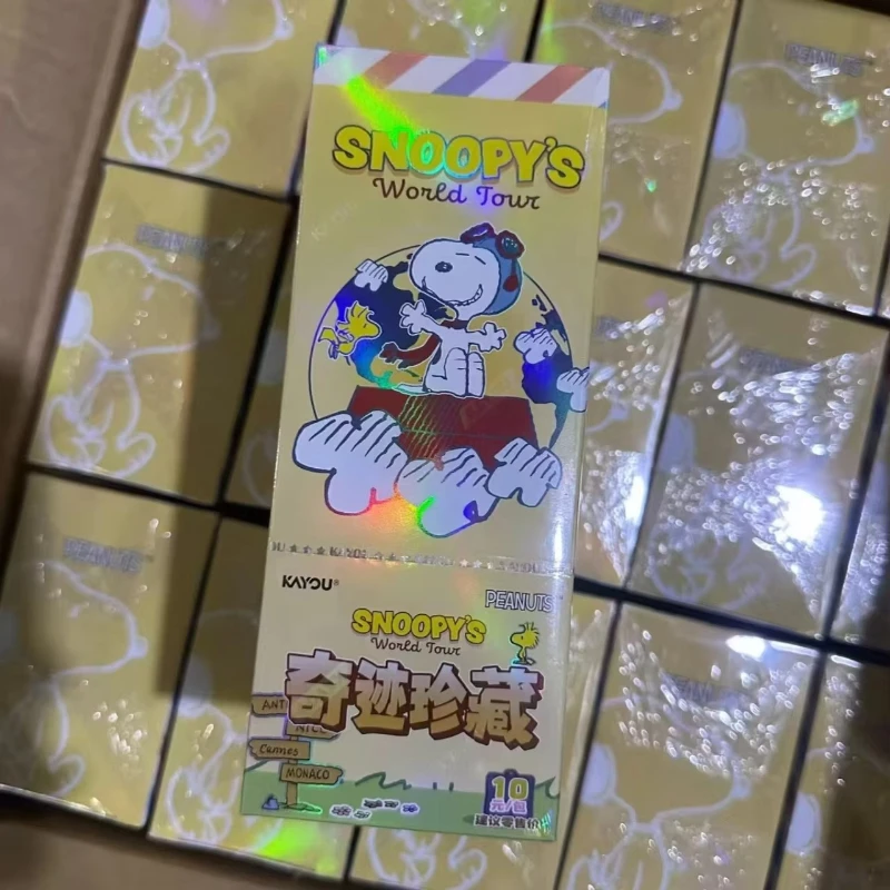 KAYOU Genuine Snoopy Card World Travel Animation Comic Game Cartoon Movie Periphery Collect Card Toy for Children Holiday Gift