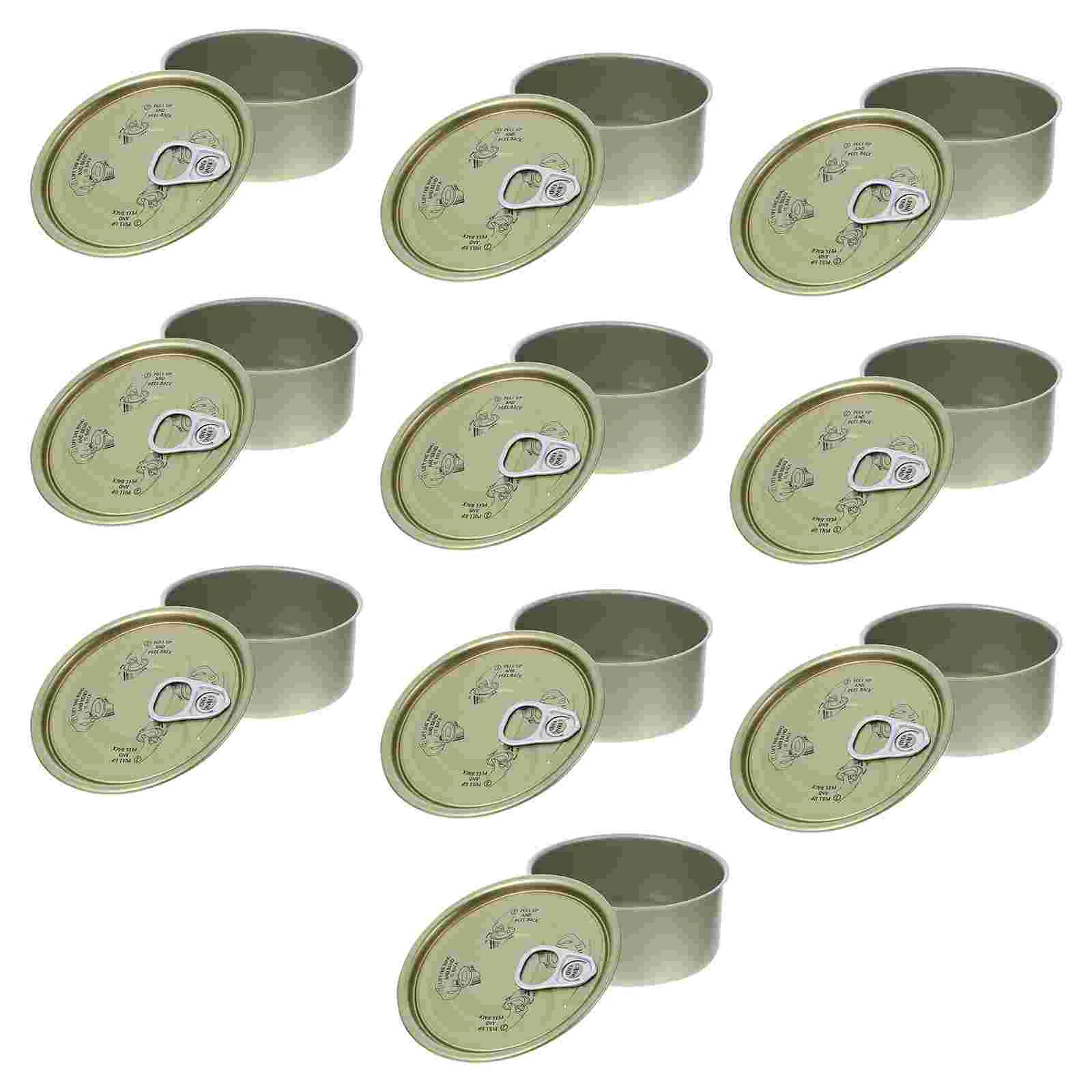 

10 Pcs Cheesecake Tin Cans Coffee Jar Food Storage Container Cereals Canister Baggies