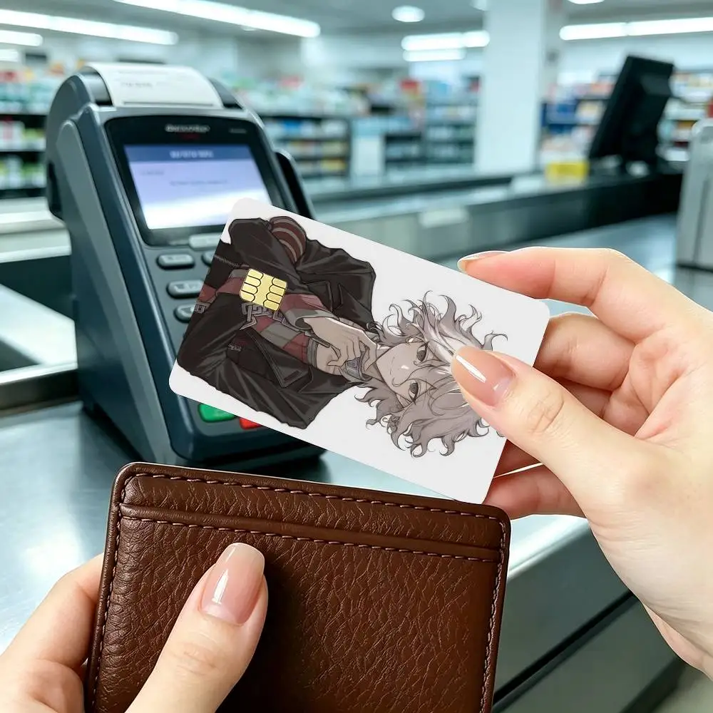 Game Danganronpa Nagito Komaeda  Credit Card HD Stickers Small Chip Waterproof Sticker Game Card Decal Gift