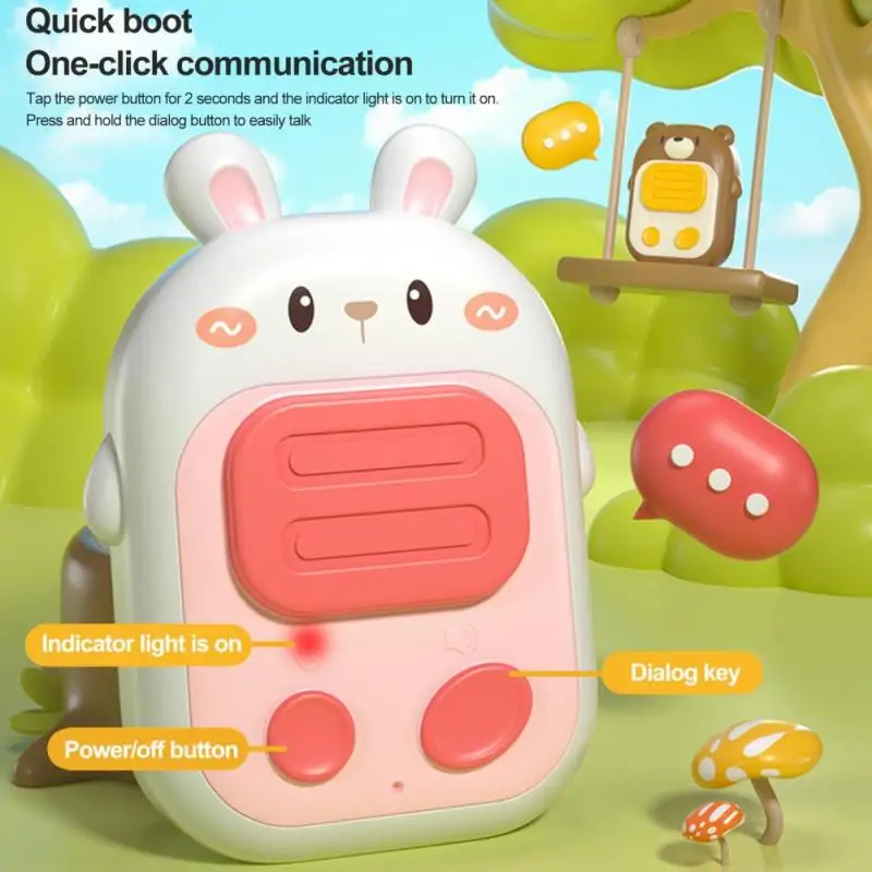 Children's Walkie Talkies Toys Cartoon Hanging Intercom Machine Parent-child Telephone communication Wireless Pager Outdoor Toys