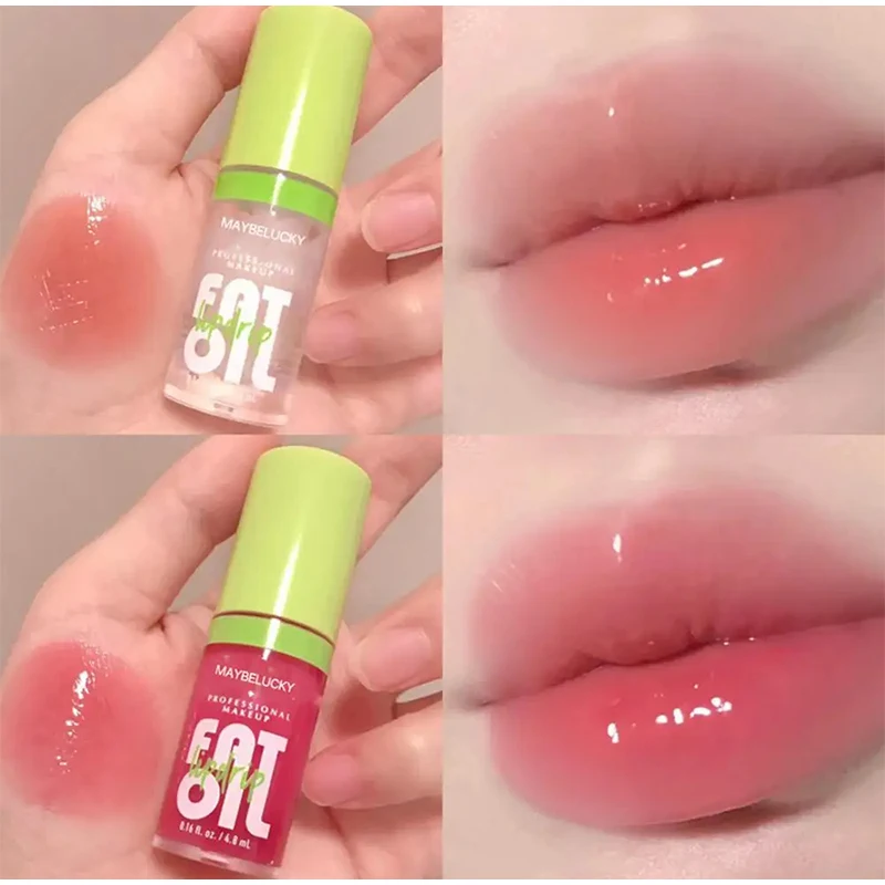 Glitter Lip Gloss Moisturiz Sexy Remove Lip Wrinkles Makeup Nutritious Liquid Lipsticks Transparent Cherry Mineral Lip Oil