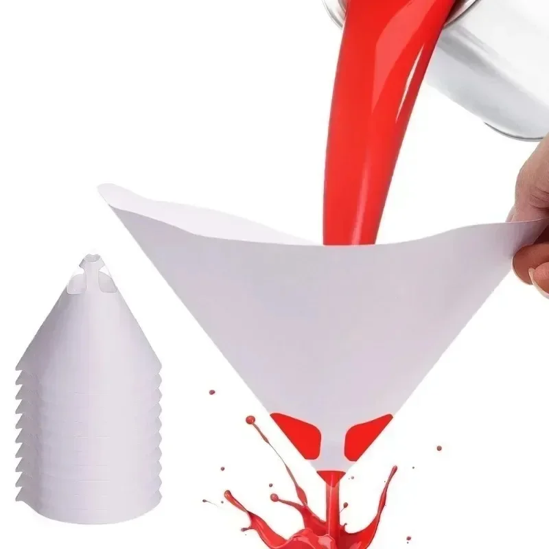 Paint Filter Paper 10x15 cm 190 Microns Car Paint Spray Mesh Paper Filter Funnel Strainer Disposable Conical Straining Funnel