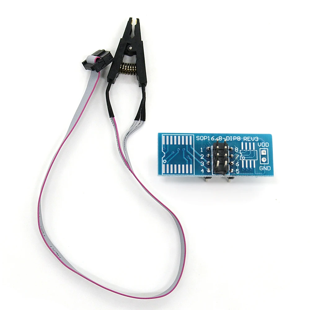 programmer Testing Clip SOP16 SOP SOIC 16 SOIC16 Pin IC Test Clamp SOP16 to DIP8 Flash Clip for 25 series RT809F TL866CS TL866A