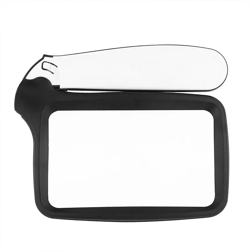 Magnifying Glass with Light Folding Handheld 3X Large Rectangle Lighted Magnifier with Dimmable LED for Macular Degeneration