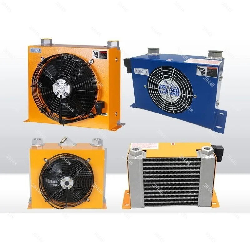 AH1012 AH0608 Hydraulic Oil Cooler Air Cooled Heat Exchanger Fan 12V 24V 110V 220V Radiator For CNC Pump Station System