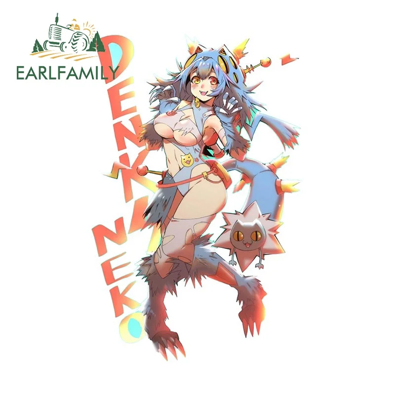 

EARLFAMILY 13 см x 8,4 см пушистая девушка уайфу Автомобильная наклейка водонепроницаемый граффити Животные наклейка Смешные фотостойкие автомобильные товары