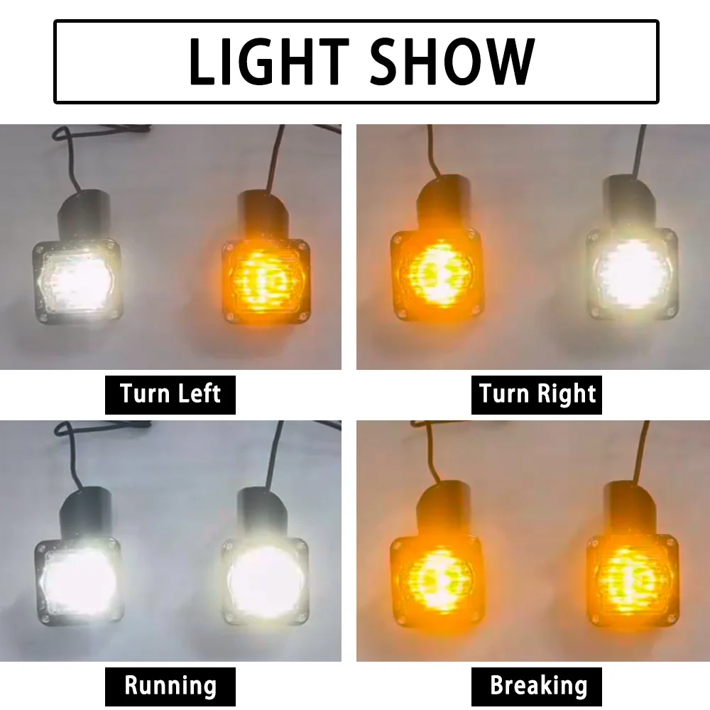 Accesorios para motocicleta, lámpara de luz de señal de giro amarilla de alto Lumen con apariencia de rendimiento frontal para Harley Road Glide 2015-2023