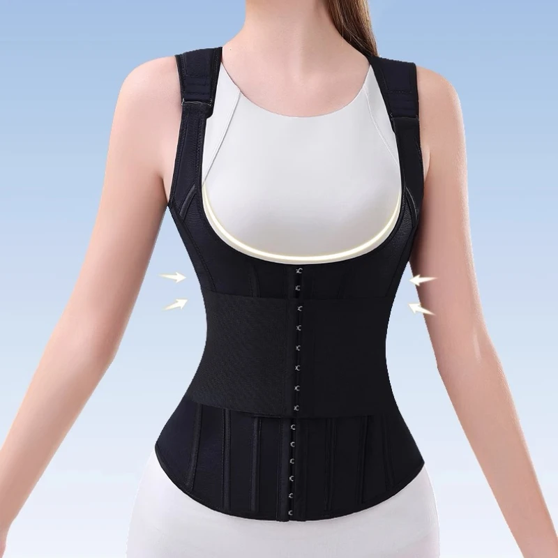 Body Shaper Shapewear Women Vest Tops Double Compression Waist Trainer Corset Adjustable Hook-eyes corset top gaine  lingerie