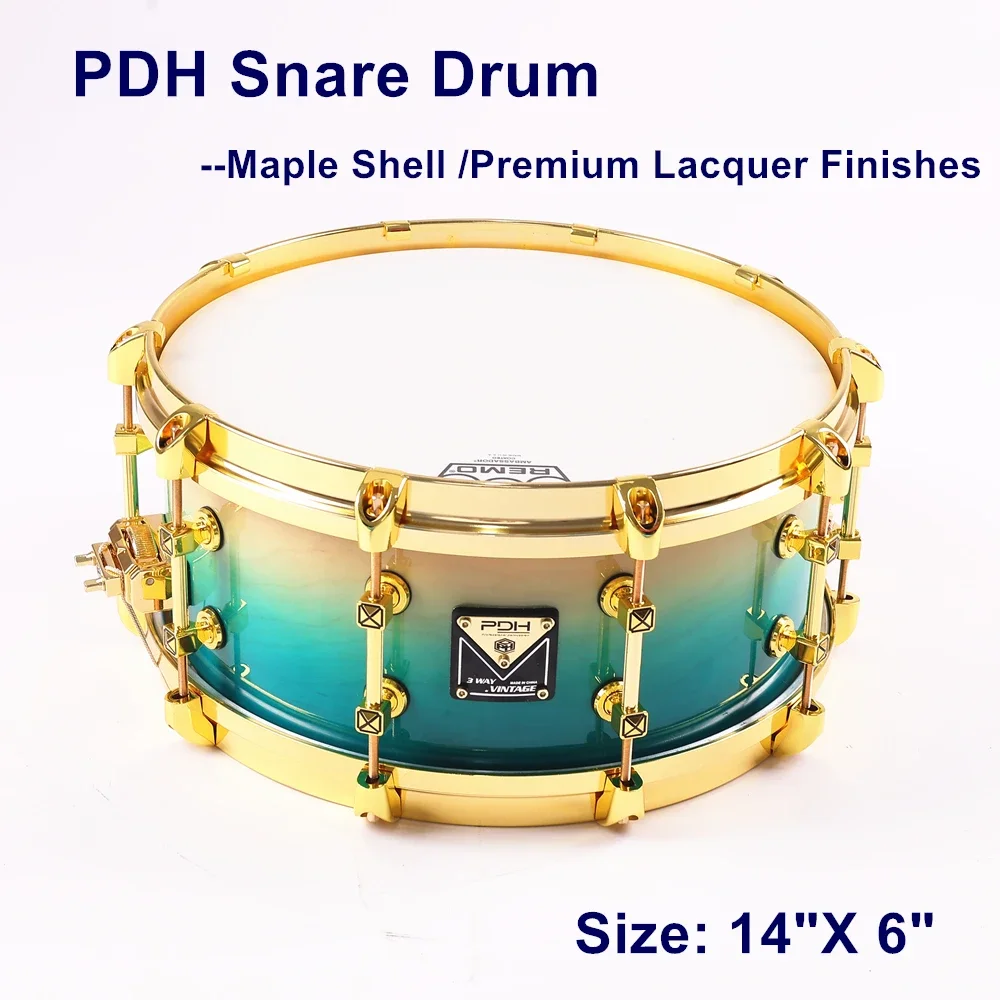 PDH  MAPLE SHELL SNARE DRUM 14x6 ,Premium Lacquer Finishes, Patent Design