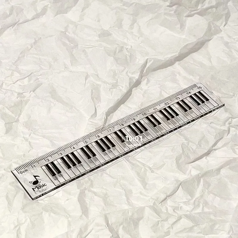 Creative Design Piano Keys Rulers Set for Kids Boy Girl Cute Echnical Triangles Straight Set Back To School Student Supplies