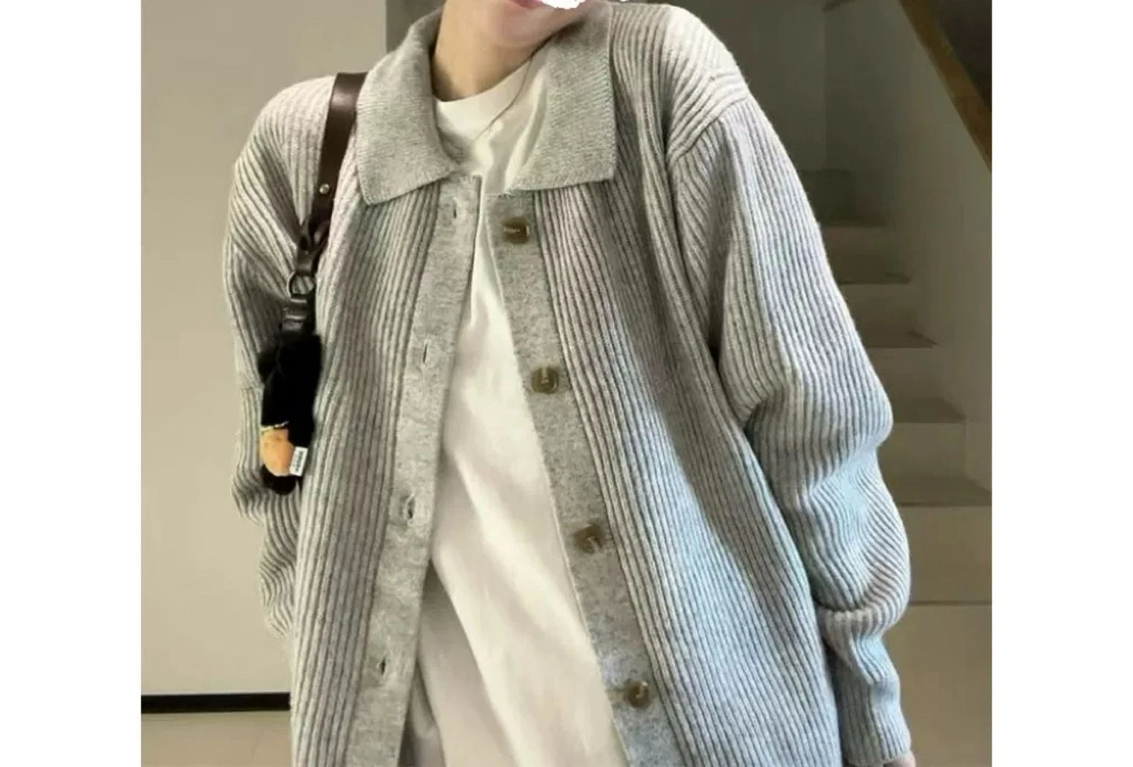 Cardigan jaqueta casual de malha superior feminino outono e inverno novo solto retro versátil preguiçoso lapela camisola