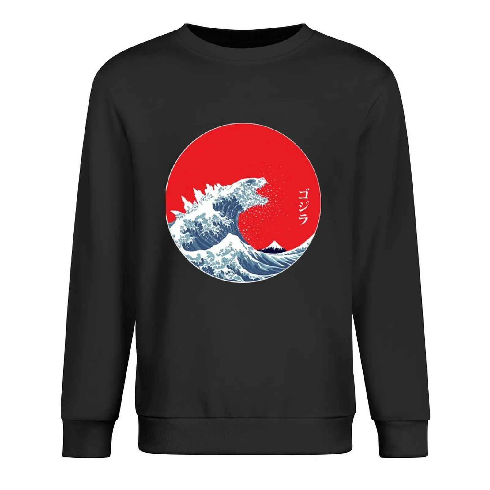 

Art 90s Hokusai Kaiju Classic Pullover korean style clothes autumn clothes japanese style tracksuits hooded sweatshirt