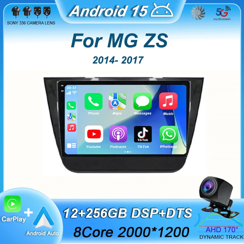 

DSP Android 15 For MG ZS 2014-2017 Car Audio Player 4G Wifi Carplay Video Multimedia Autoradio Stereo
