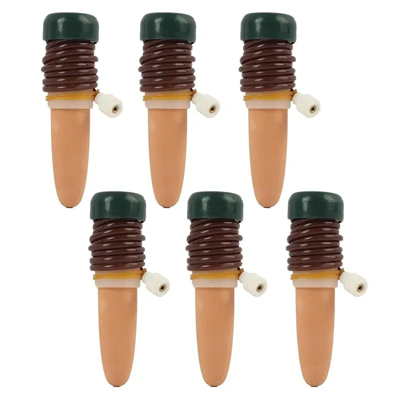 【ORNAMENT】6 PCS Self Watering Planter Insert Terracotta Spikes Automatic Slow Release Drip Irrigation System
