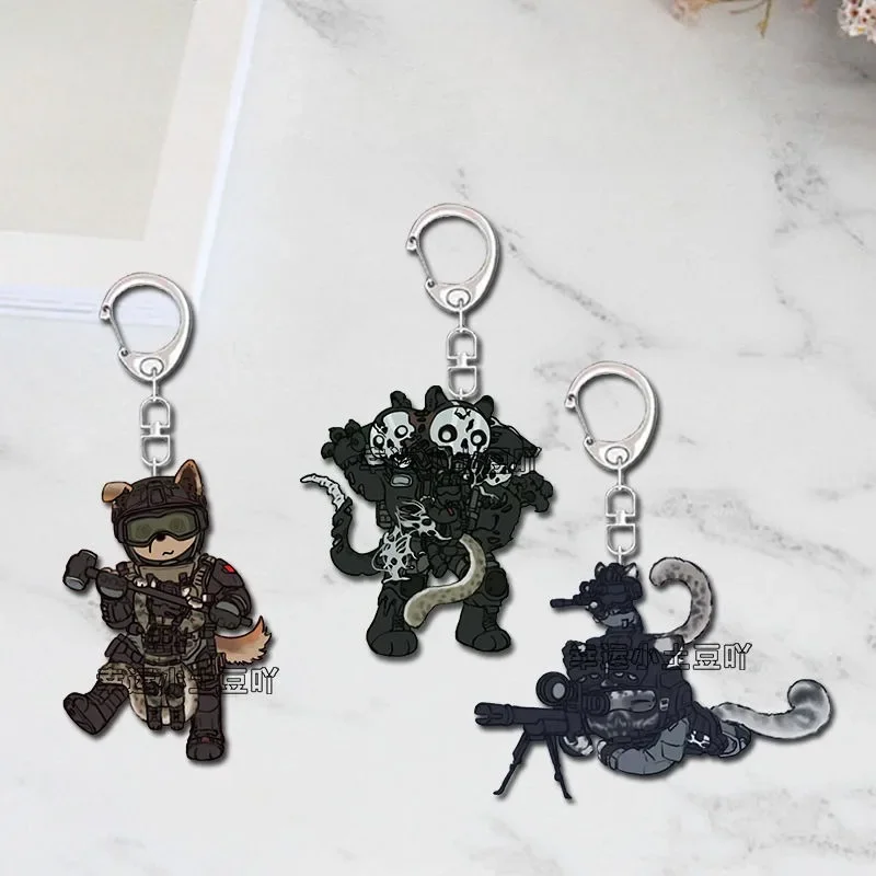 Call of Duty Popular Game 2D Peripheral Acrylic Keychain Cool Backpack Pendant Comic Exhibition Gifts Game Keychain Collection