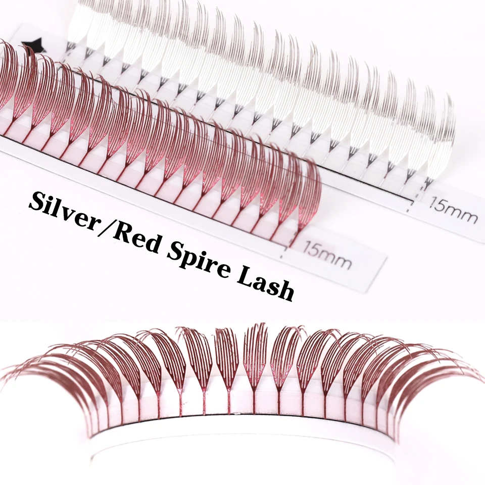 RUJADE Glitter Kleur Comic Russische Volume Wimperverlenging Spits Veervorm Premade Fan Wimpers Voor Party Make-up Cilia