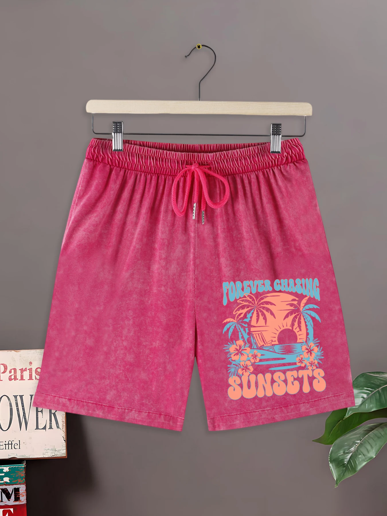 

Мужские летние хлопковые брюки с принтом пальм и закатов, молодежные, базовые, в стиле хип-хоп, для уличного спорта